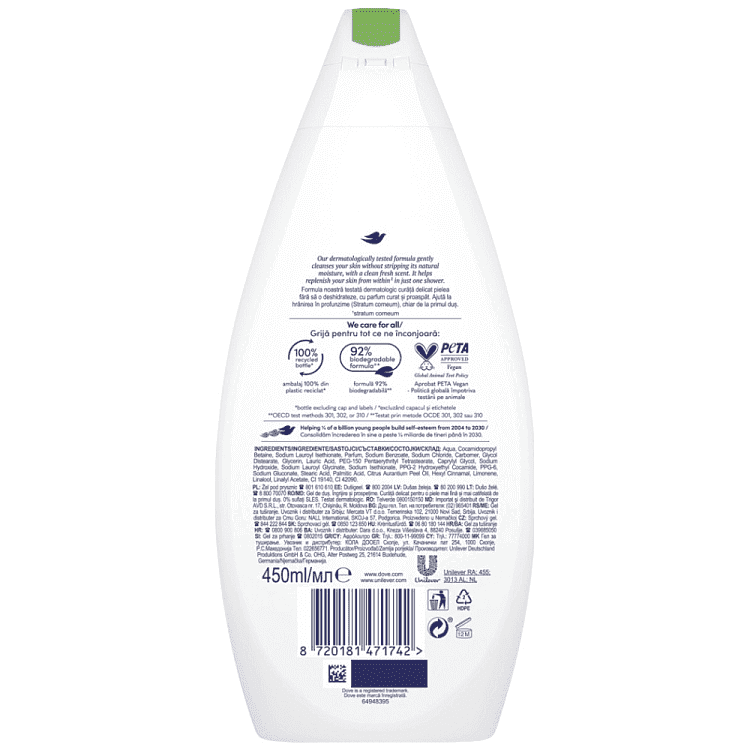 Dove Αφρόλουτρο Fresh Care 450ml