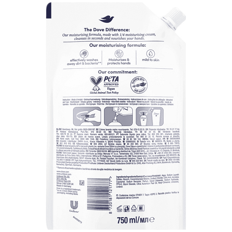Dove Κρεμοσάπουνο Ανταλλακτικό 750ml