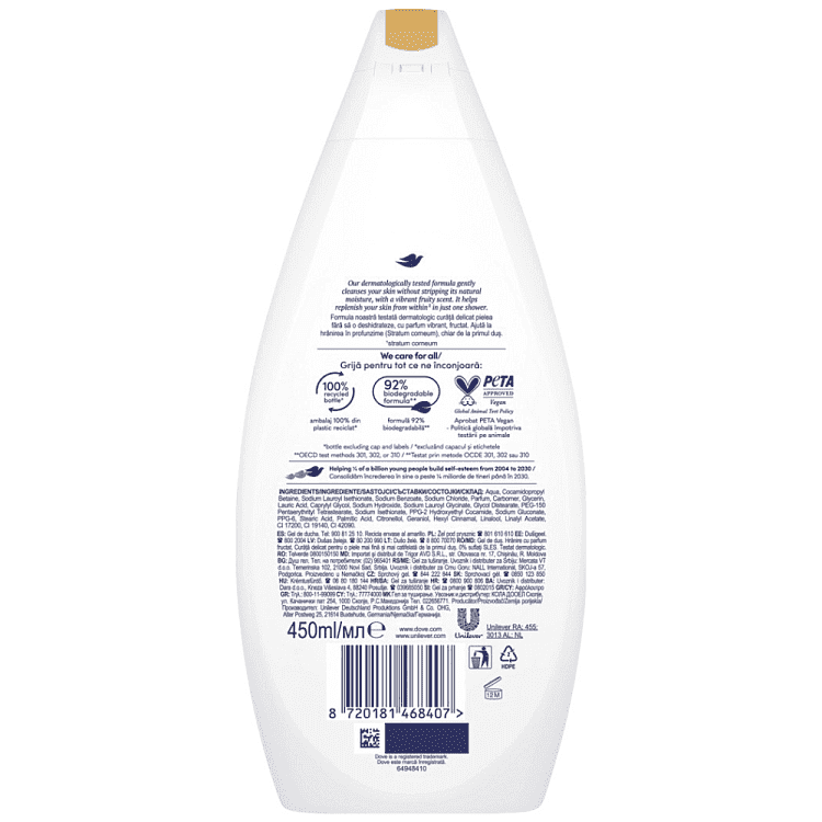 Dove Αφρόλουτρο Fruit Nour 450ml