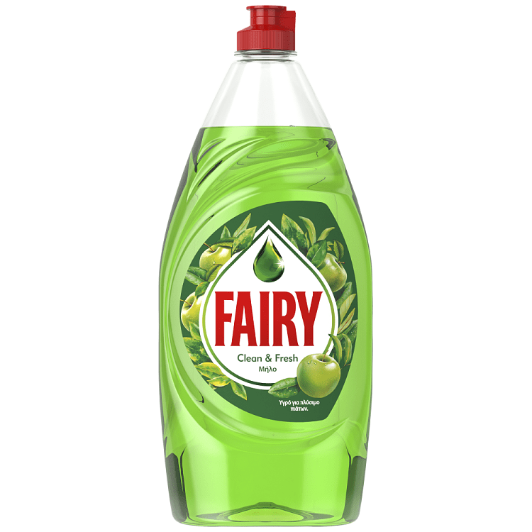 Fairy Clean & Fresh Με Άρωμα Μήλο Υγρό Πιάτων 900ml