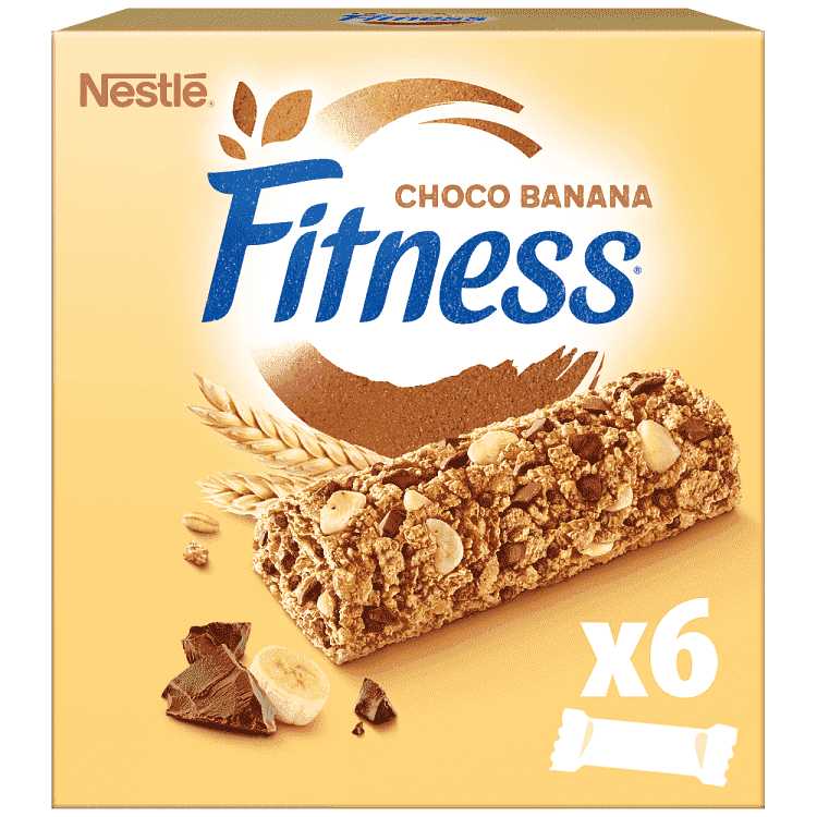 Nestle Fitness Μπάρες Δημητριακών Μπανάνα 6x23,5gr