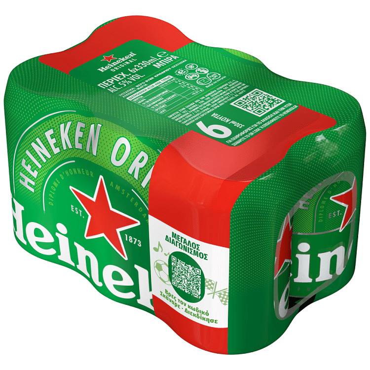 Heineken Μπύρα Lager Κουτί 6x330ml