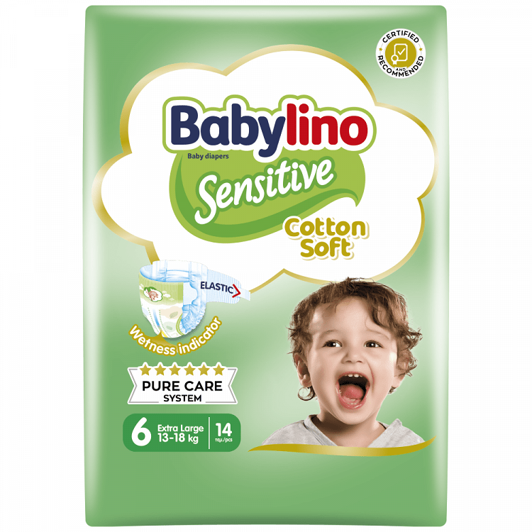 Babylino Sensitive Extra Large Πάνες N.6 13-18kg 14τεμ