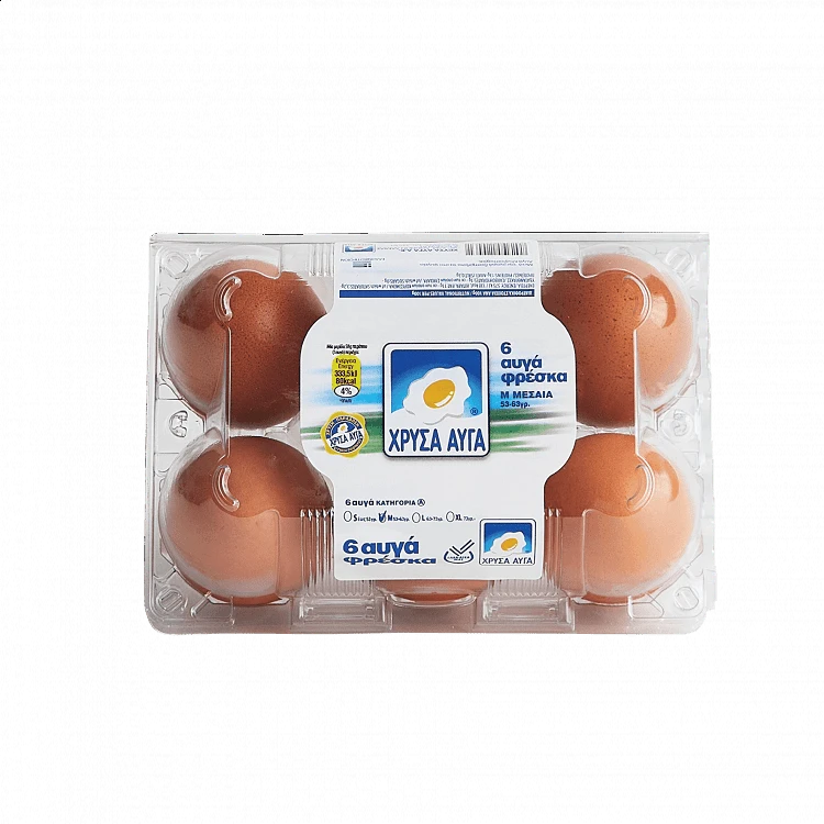 Χρυσά Αυγά Φρέσκα 6Αδα 53-63G Μedium