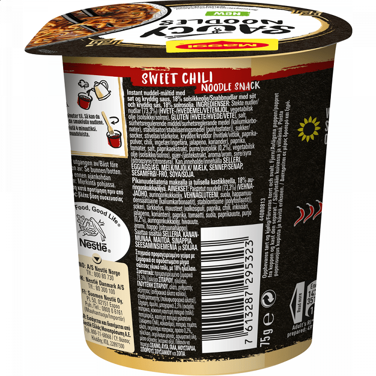 Maggi Noodles Saucy Cup Sweet Chili 75gr