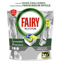 Fairy Platinum Ταμπλέτες Πλυντηρίου Πιάτων Λεμόνι 45τεμ