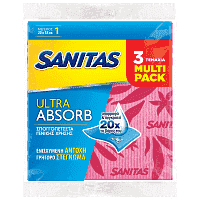 Sanitas Σπογγοπετσέτα Ultra No1 3τεμ