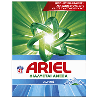 Ariel Απορρυπαντικό Πλυντηρίου Ρούχων Σκόνη Alpine 42Μεζ