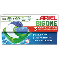 Ariel Big One Απορρυπαντικό Πλυντηρίου Ρούχων Κάψουλες Alpine 21Mεζ