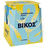 Βίκος Ανθρακούχο Νερό Λεμόνι 330ml 4τεμ