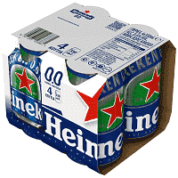 Heineken 0.0 Μπίρα Κουτί 4x330ml