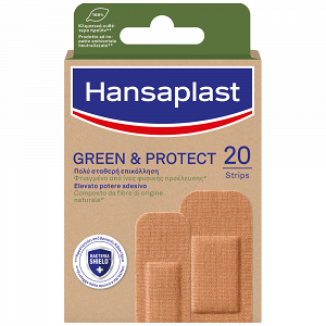 Hansaplast Επιθέματα Χεριών Green & Protect 20Τεμάχια
