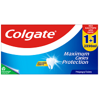 Colgate Protection Caries Οδοντόκρεμα 90ml 1+1 Οικονομική Συσκευασία