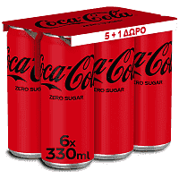 Coca-Cola Zero 330ml 5 + 1 Δώρο