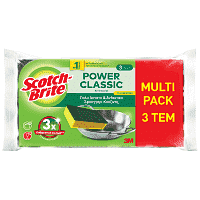 Scotch Brite Σφουγγαράκι Κουζίνας Πράσινο Αντιβακτηριδιακό Δυνατό 3τεμ