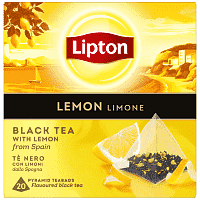 Lipton Μαύρο Τσάι Λεμόνι 20 Πυραμίδες
