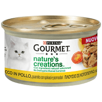 Gourmet Nature's Creation Υγρή Τροφή Γάτας Κοτόπουλο Σπανάκι & Ντομάτα 85gr