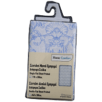 Home Comfort Σεντόνι Light Blue Floral 170x260cm