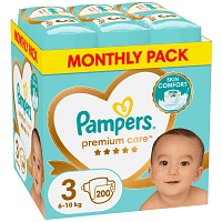 Pampers Premium Care N.3 (6-10kg) 200τεμ