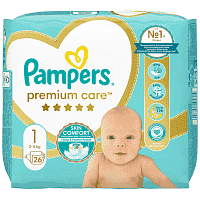 Pampers Πάνες Premium Care Carry Pack (26τεμ) Νo1 (2-5kg)