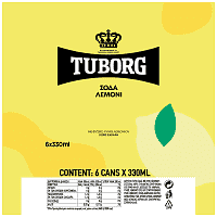 Tuborg Σόδα Λεμόνι 6x330ml