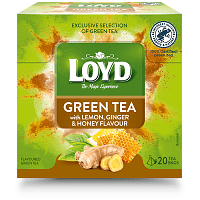 Loyd Τσάι Πράσινο Πυραμίδα Λεμόνι Μέλι Ginger 20 Φακελάκια 40gr
