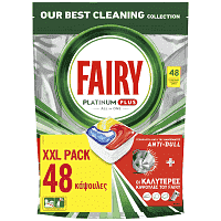Fairy Platinum Plus Ταμπλέτες Πλυντηρίου Πιάτων Anti Dull XXL 48τεμ