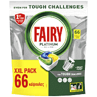 Fairy Platinum Ταμπλέτες Πλυντηρίου Πιάτων Λεμόνι XXL 66τεμ