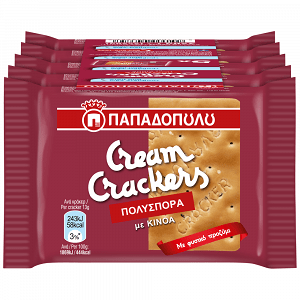 Παπαδοπούλου Cream Cracker Πολύσπορα 5 Fresh Pack 250gr