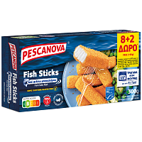 Pescanova Fish Sticks Χωρίς Γλουτένη 300gr (8+2 Δώρο) Κατεψυγμένα