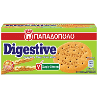 Παπαδοπούλου Μπισκότα Digestive Ολικής Άλεσης Χωρίς Ζάχαρη 250gr
