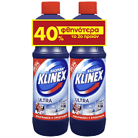 Klinex Ultra Protection Χλωρίνη 2x750ml (Το 2ο -40%)