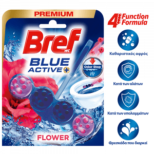 Bref WC Block Blue Active Θήκη Floral 50gr
