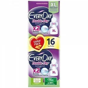 Everyday Σερβιέτες Double Dry Extra Long 16τεμ