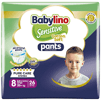 Babylino Sensitive Cotton Soft Pants XXL N8 20+ kg 26τεμ