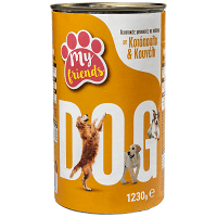 My Friends Κονσέρβα Σκύλου Με Κοτόπουλο & Κουνέλι 1,230gr