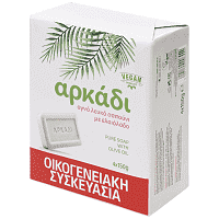 Αρκάδι Πλάκες Λευκό Σαπούνι 4x150gr