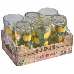 Cerve Lemonade Ποτήρια Νερού Γυαλίνα 250ml 6τεμ