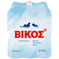Βίκος Φυσικό Μεταλλικό Νερό 1,5lt 6τεμ