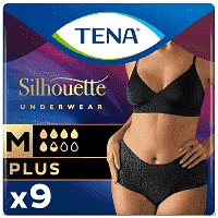Tena Silhouette Plus Medium Noir Πάνες Ακράτειας 9τεμ