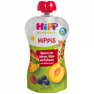 Hipp Φρουτοπολτός Φρούτα Δάσους Μήλο Ροδάκινο Bio 100gr