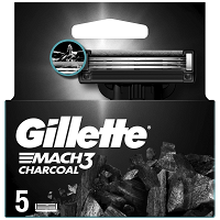Gillette Mach III Ξυραφάκια Charcoal Ανταλλακτικά 5τεμ