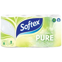 Softex Classic Pure Χαρτί Υγείας 2 Φύλλων 8αρι 0,496kg