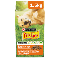 Friskies Balance Για Ενήλικους Σκύλους Κοτόπουλο & Λαχανικά 1,5kg