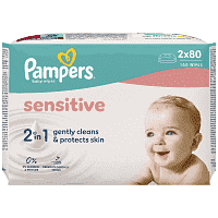 Pampers Sensitive Μωρομάντηλα 2x80τεμ