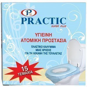 Practic Πλαστικό Κάλυμμα WC Μιάς Χρήσης 15τεμ