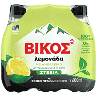 Βίκος Λεμονάδα Stevia 330ml 6τεμ
