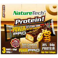 Power Pro Μπάρες Soft Cookies 31% Protein 3x60gr