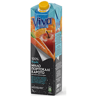 Viva Fresh Φυσικός Χυμός Μήλο-Πορτοκάλι-Καρότο 1lt