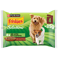 Friskies Adult Υγρή Τροφή Αρνί Καρότο 4x85gr